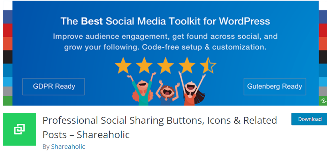 how to add social media button - professional social sharing button