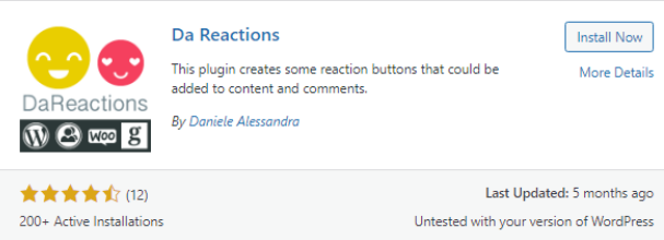 Da Reactions - Content Reaction Button Feedback Feature in WordPress
