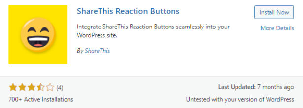 Share this reaction buttons - Content Reaction Button Feedback Feature in WordPress