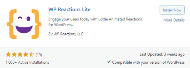 WP Reactions Lite - Content Reaction Button Feedback Feature in WordPress