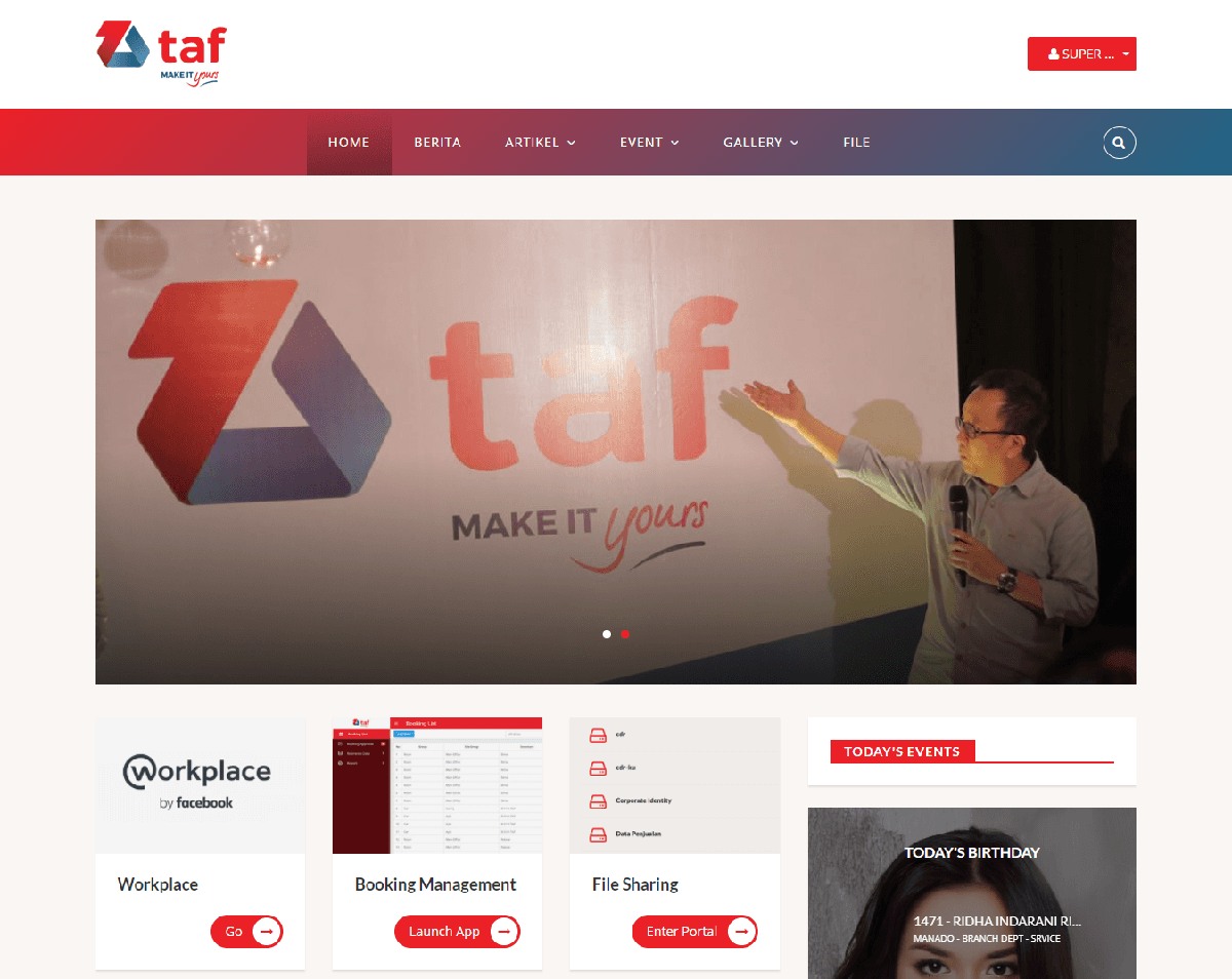 TAF Internal Portal