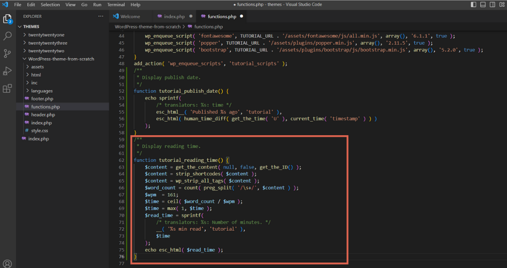 query looping index