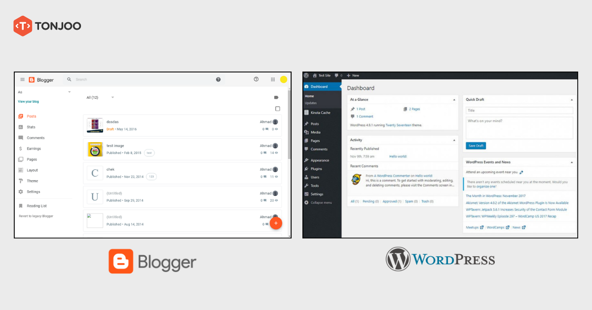 wordpress vs blogspot