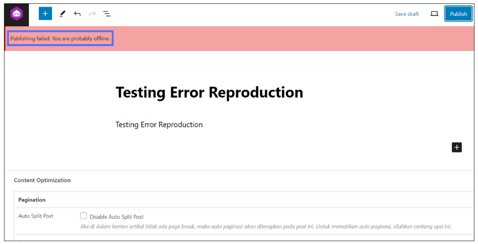 Cara Mengatasi Error Publishing Failed di WordPress