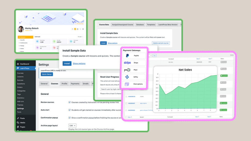 9 Rekomendasi Plugin LMS WordPress Terbaik 1 LearnPress plugin for wordpress