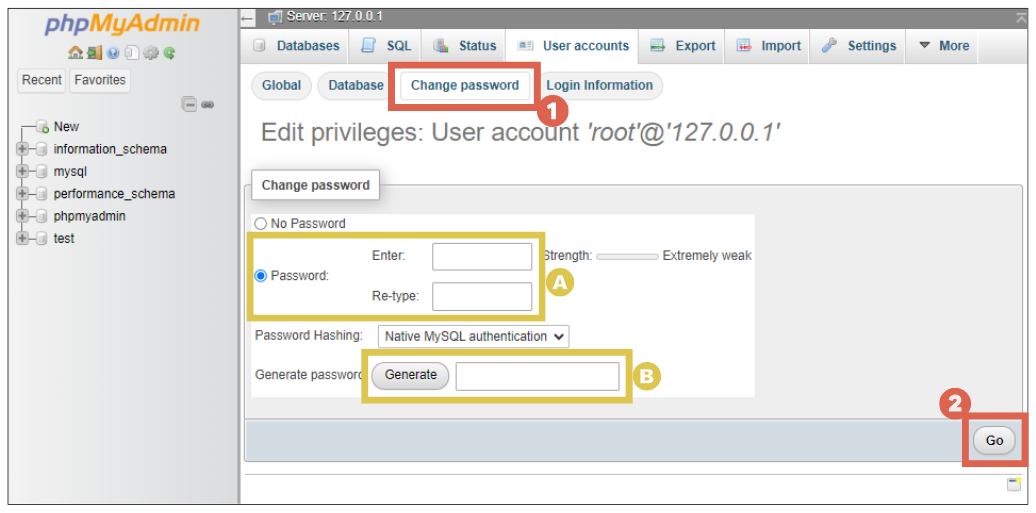 How to Change MySQL Password in XAMPP Properly