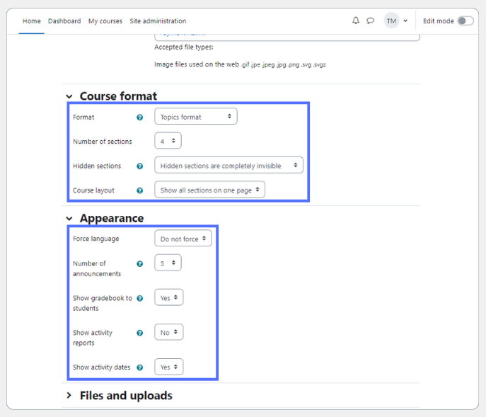 cara membuat kelas di moodle