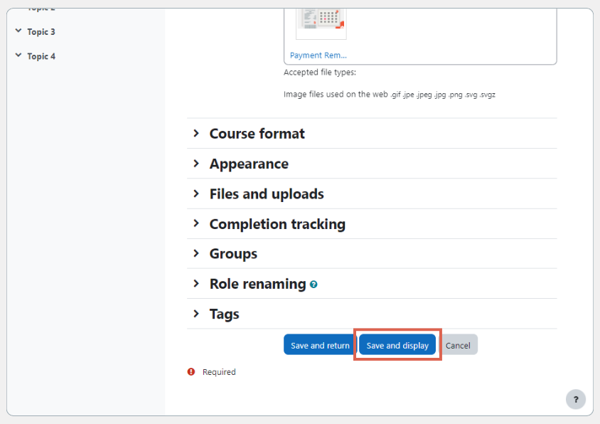 cara menambahkan topik di moodle