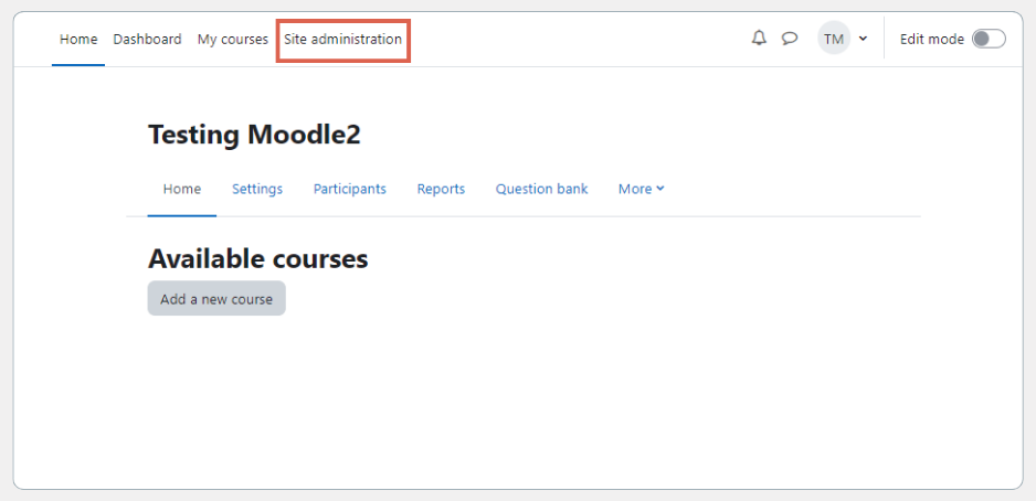 cara membuat kategori di Moodle