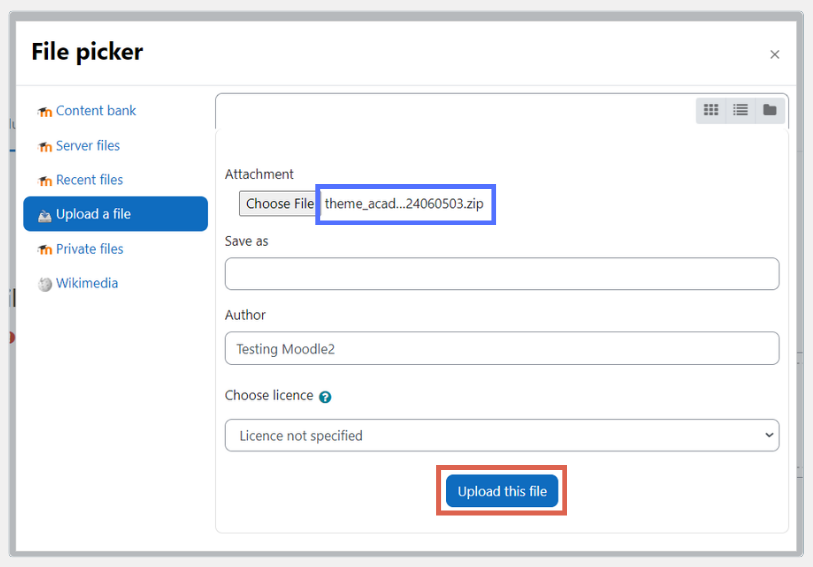 cara install tema di moodle