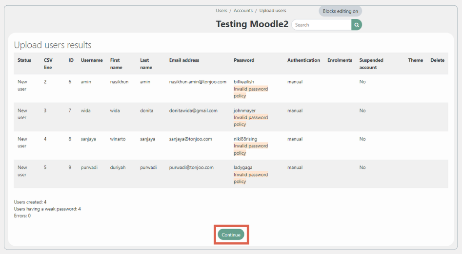 cara menambahkan user di moodle