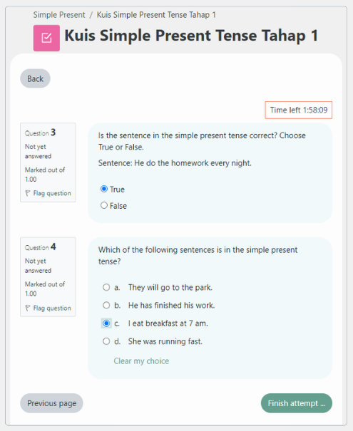 cara membuat ujian di moodle