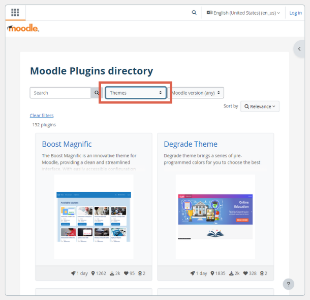 cara download tema di moodle