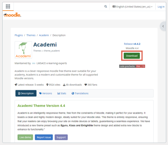 cara download tema di moodle