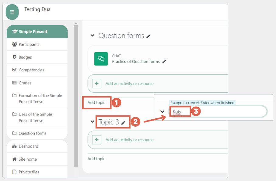 cara membuat ujian online di moodle