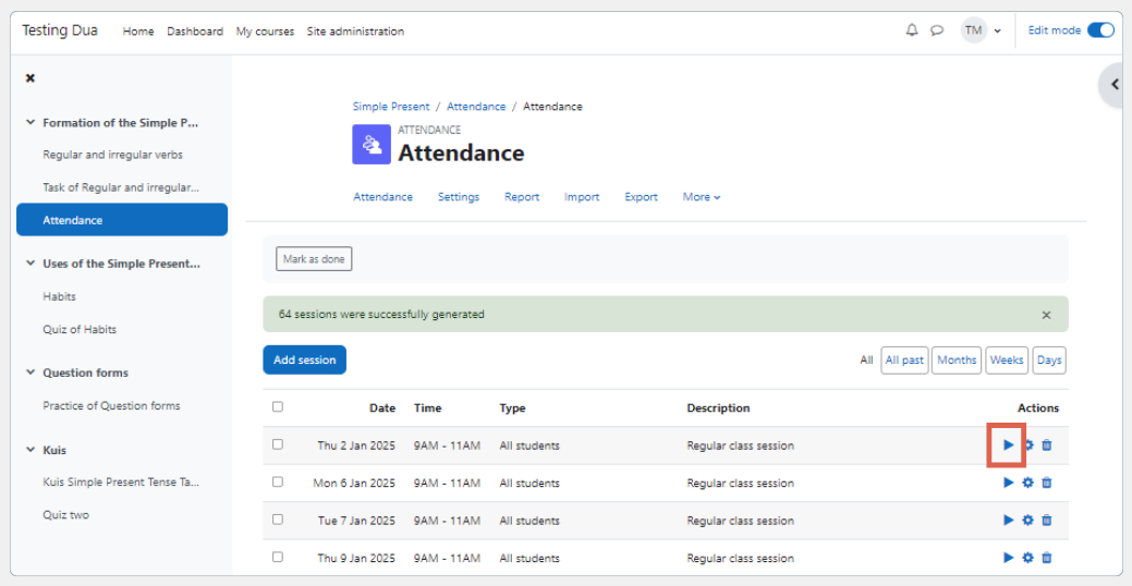 cara membuat presensi di moodle