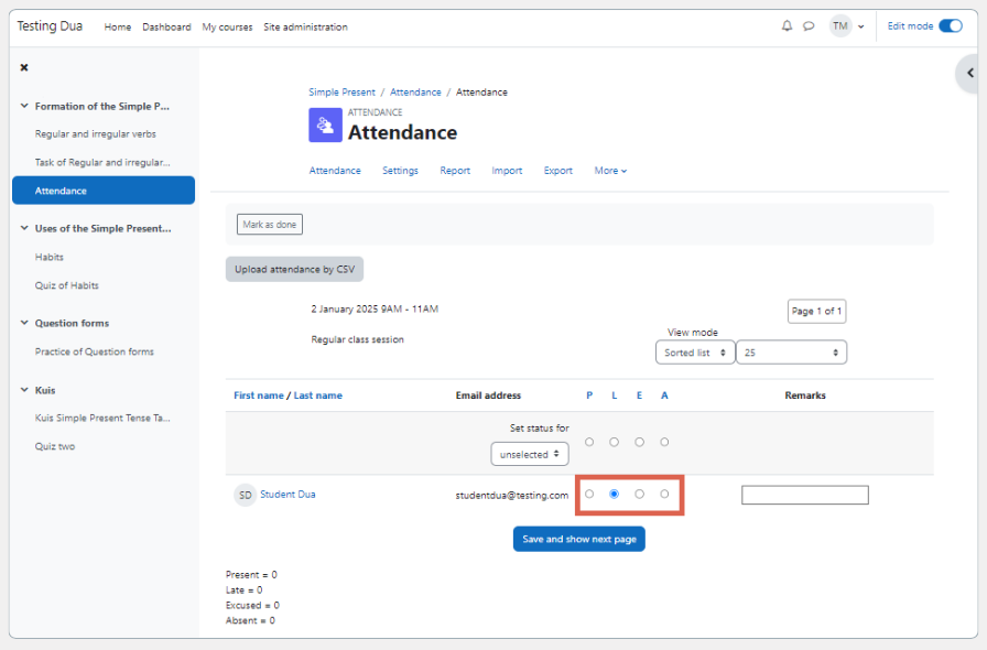 cara membuat presensi di moodle