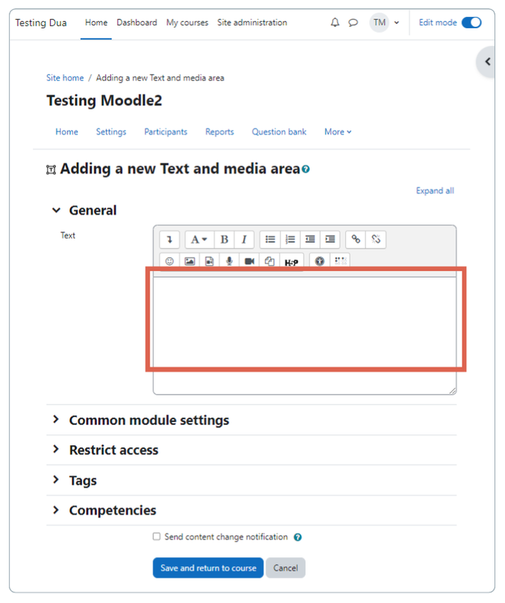 Creating Sign-Up Instructions for Participants in moodle