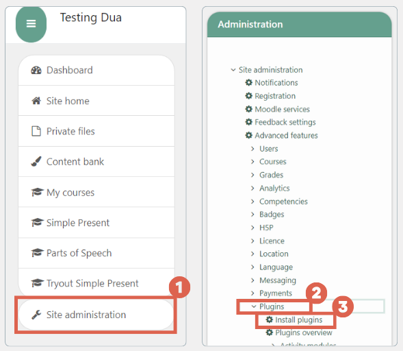 cara install plugin di moodle