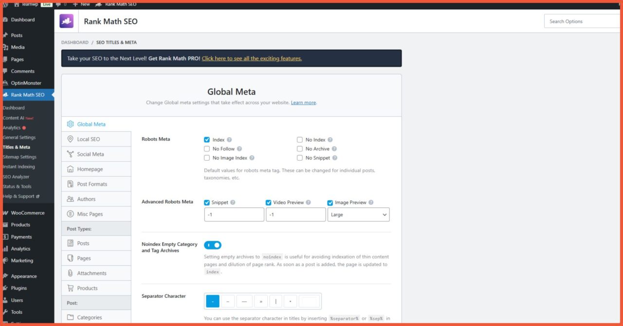 Panduan Lengkap Cara Setting Rank Math SEO Advance Mode 10 Global Meta 1
