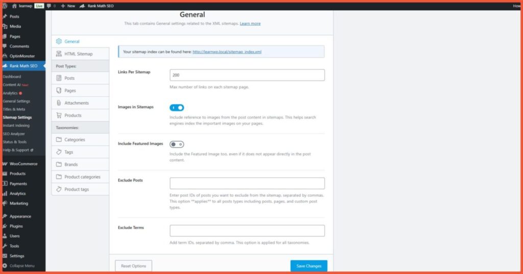 Panduan Lengkap Cara Setting Rank Math SEO Advance Mode 18 Sitemaps Setting General 1
