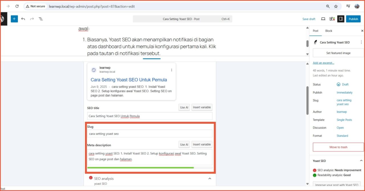 Cara Setting Yoast SEO Untuk Pemula 12 Edit SEO di post atau page SEO Title