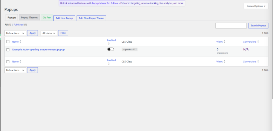 24 Plugin WordPress Terbaik & Populer yang Wajib Anda Install 21 Tampilan dashboard plugin popup maker