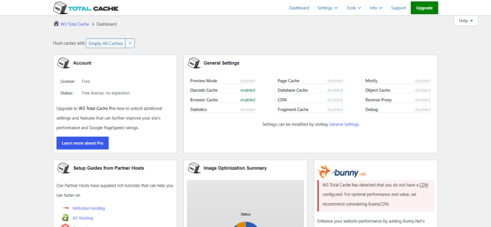 24 Plugin WordPress Terbaik & Populer yang Wajib Anda Install 12 Plugin WordPress terbaik Tampilan dashboard W3 Total Cache