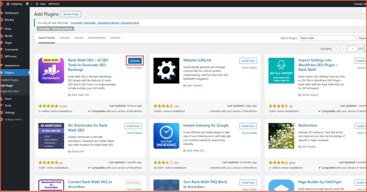 cara setting local SEO menggunakan plugin Rank math