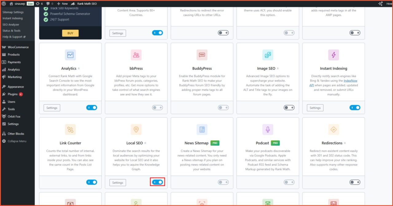 cara setting local SEO