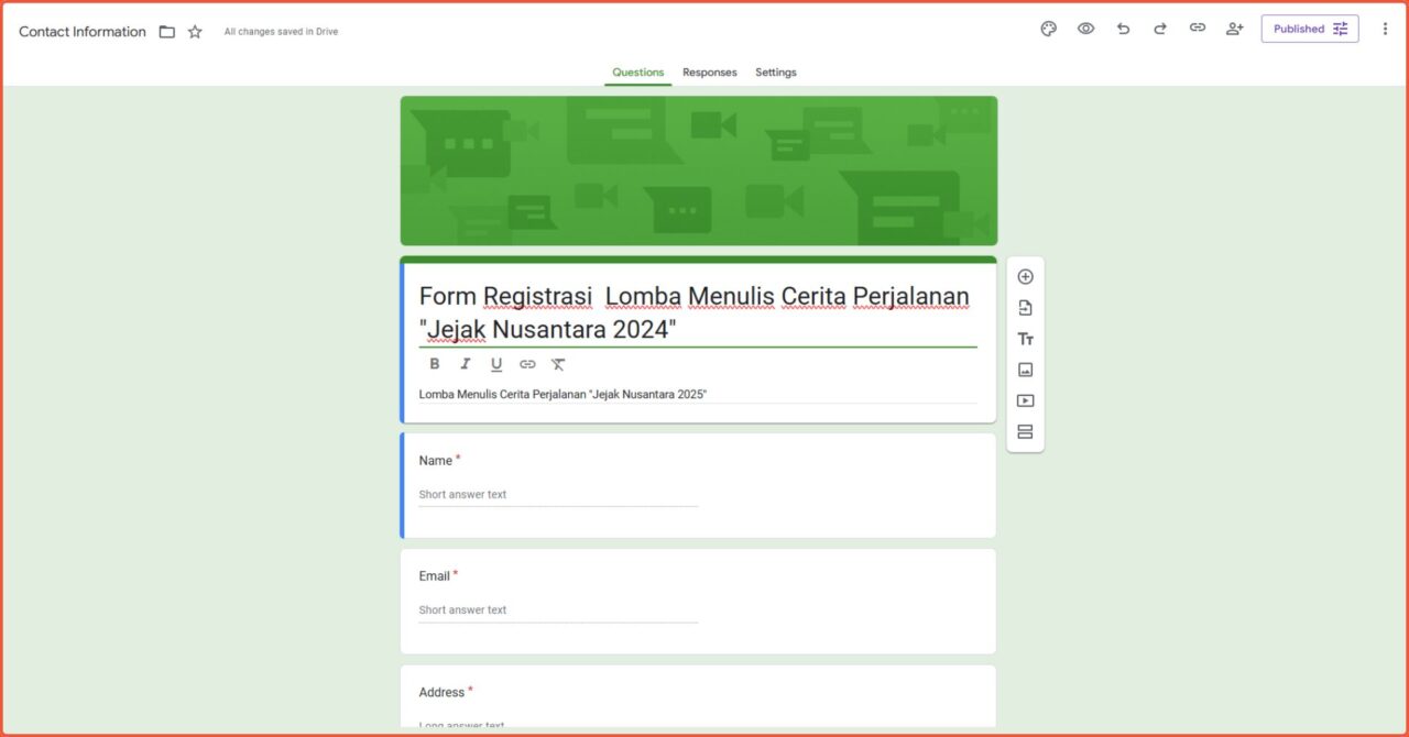 Cara Memasukkan Google Forms di WordPress Tanpa Plugin 1 Cara memasukkan Google Forms di WordPress