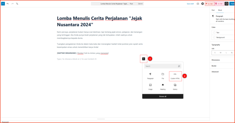 How to Embed Google Forms in WordPress Without a Plugin 3 Embedding the Google Form in WordPress