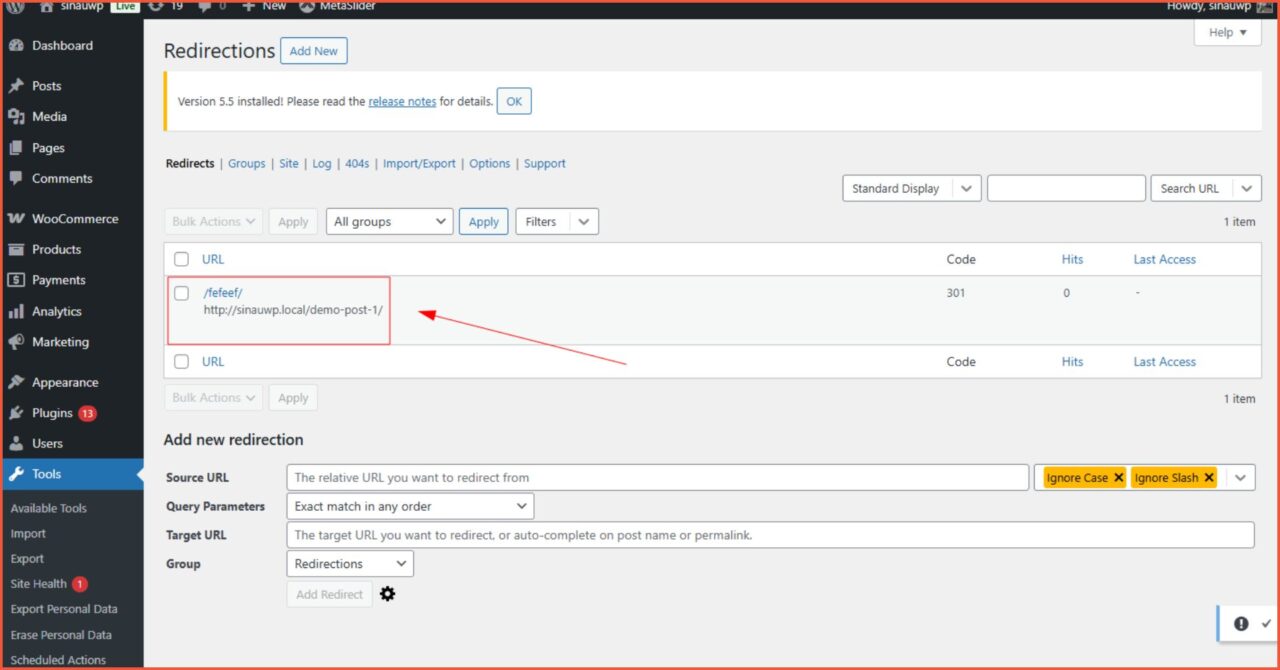 Cara redirect website di WordPress menggunakan plugin redirect dan plugin Rank Math SEO