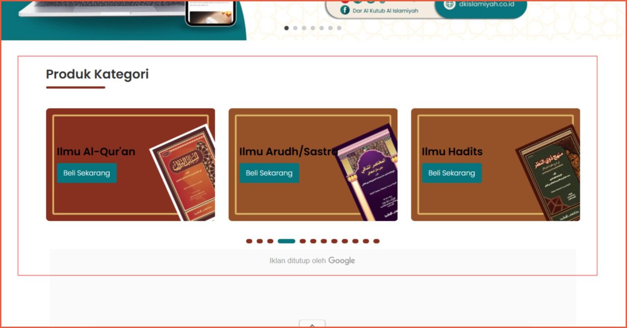 Contoh website toko online DKIslamiyah