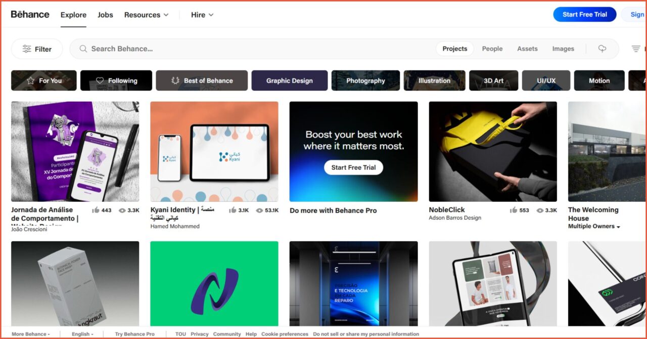 9 Web Design Resources Terbaik 2025 Gratis dan Berbayar 1 Web design resources terbaik Behance
