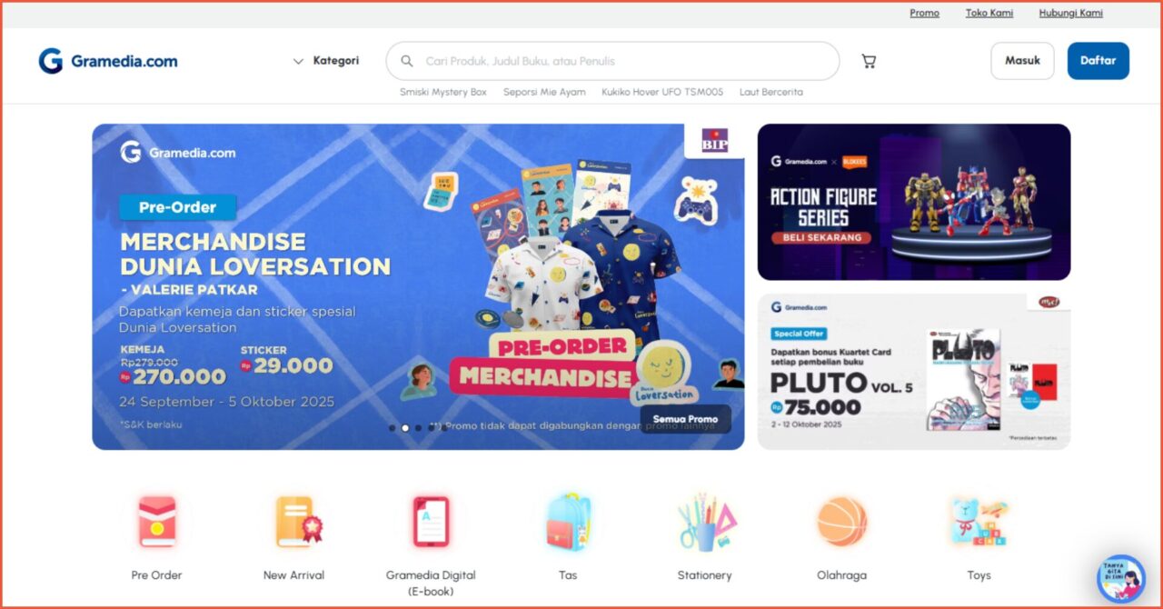Contoh Website Toko Online Keren dan Terkenal