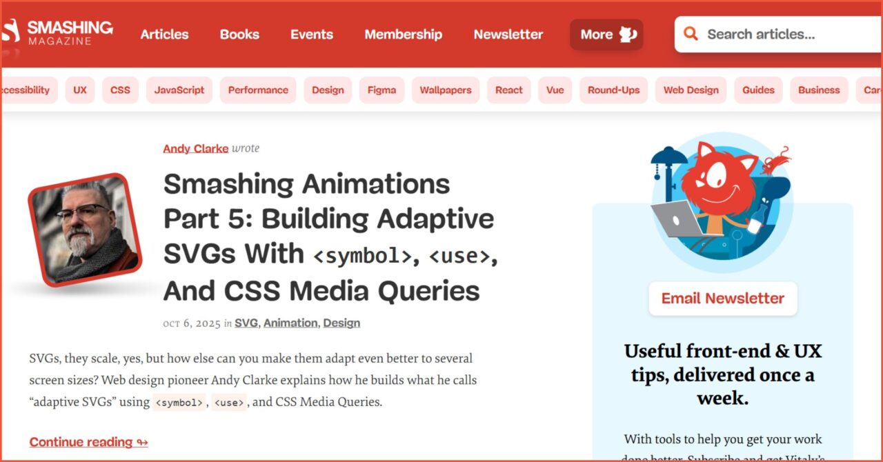 9 Web Design Resources Terbaik 2025 Gratis dan Berbayar 7 blog Smashing magazine