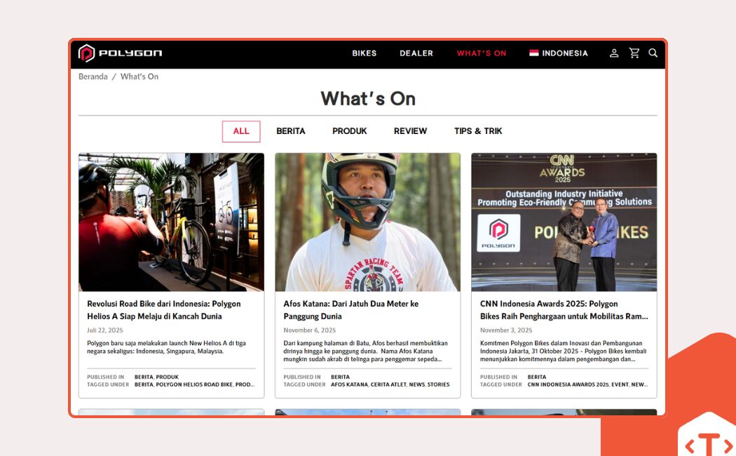 Fitur blog pada website