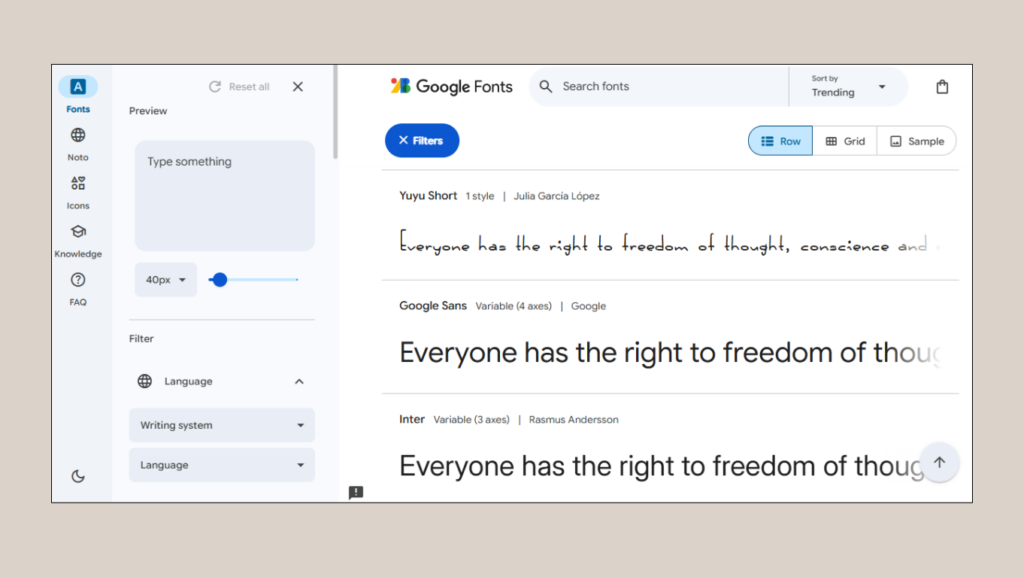 9 Web Design Resources Terbaik 2026 Gratis dan Berbayar 8 Google Font