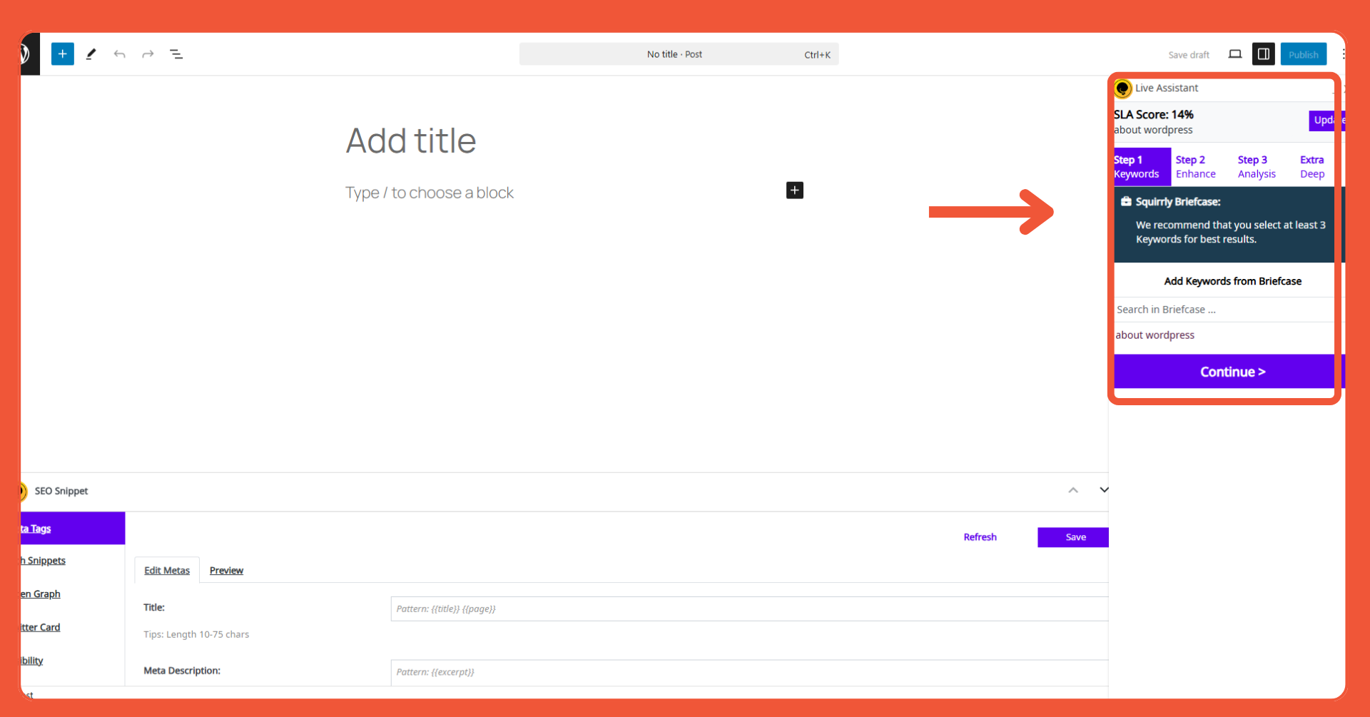 Squirrly SEO optimasi halaman dengan bantuan AI