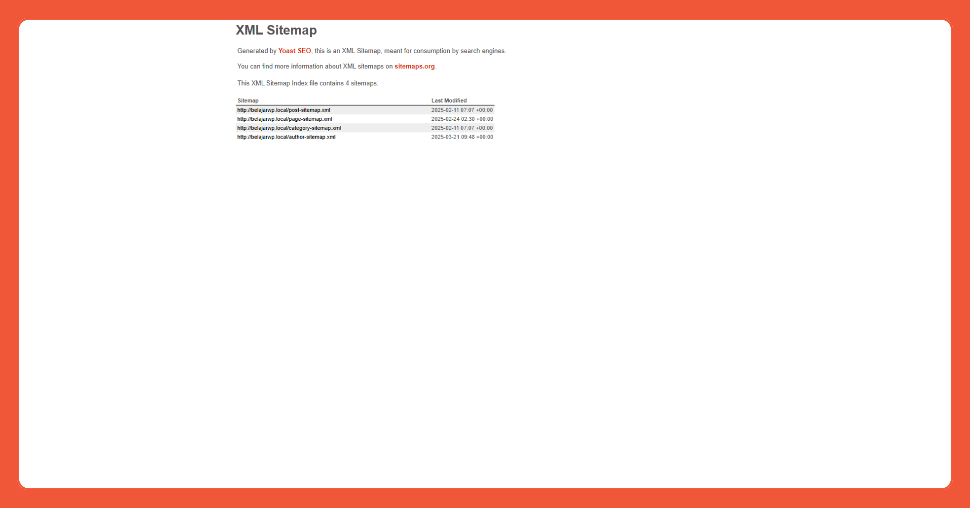 Yoast Auto XML