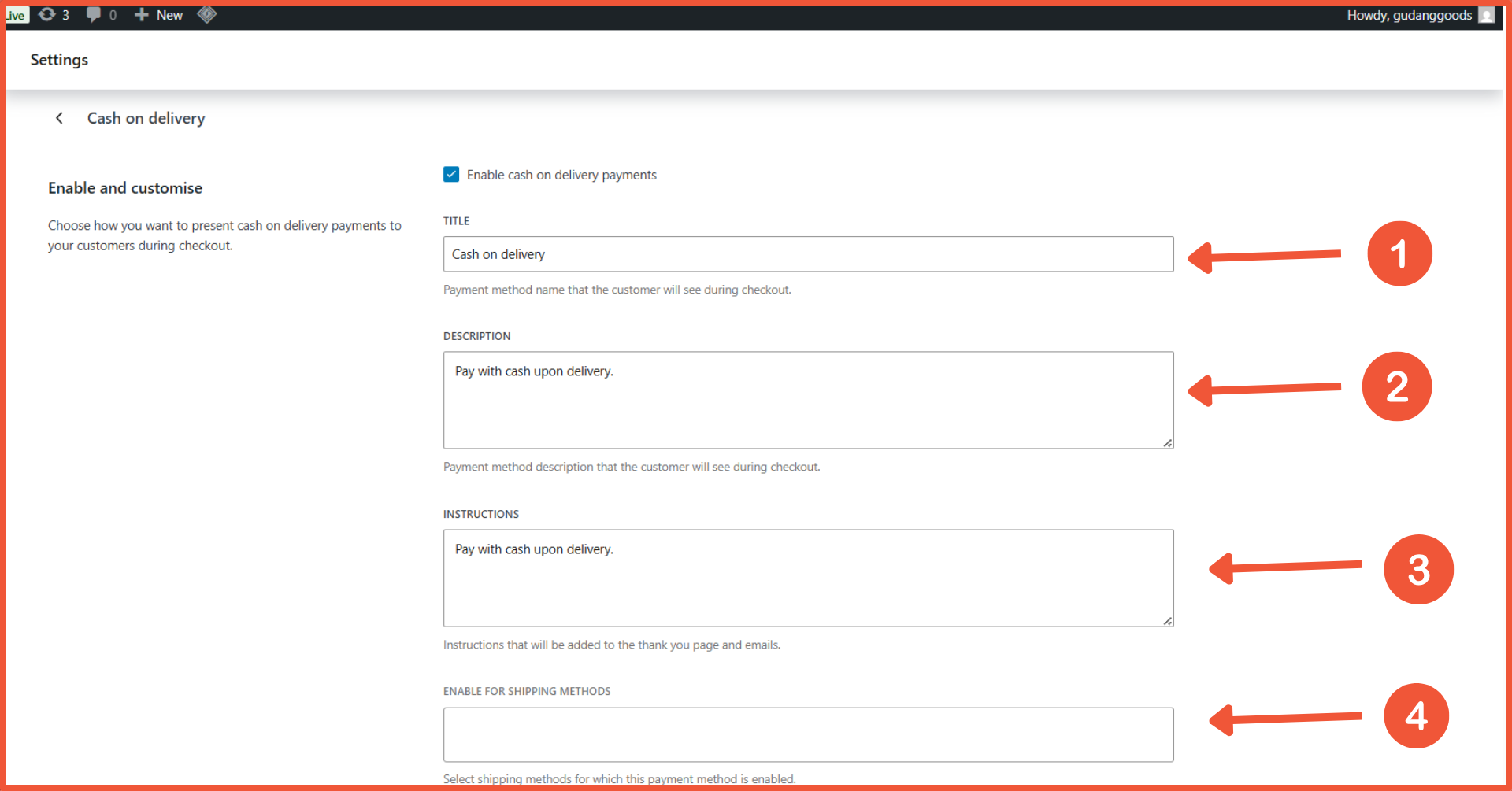 Cara Setting Payment Gateway di WooCommerce 6 Cara Setting Payment Gateway di WooCommerce cash on delivery