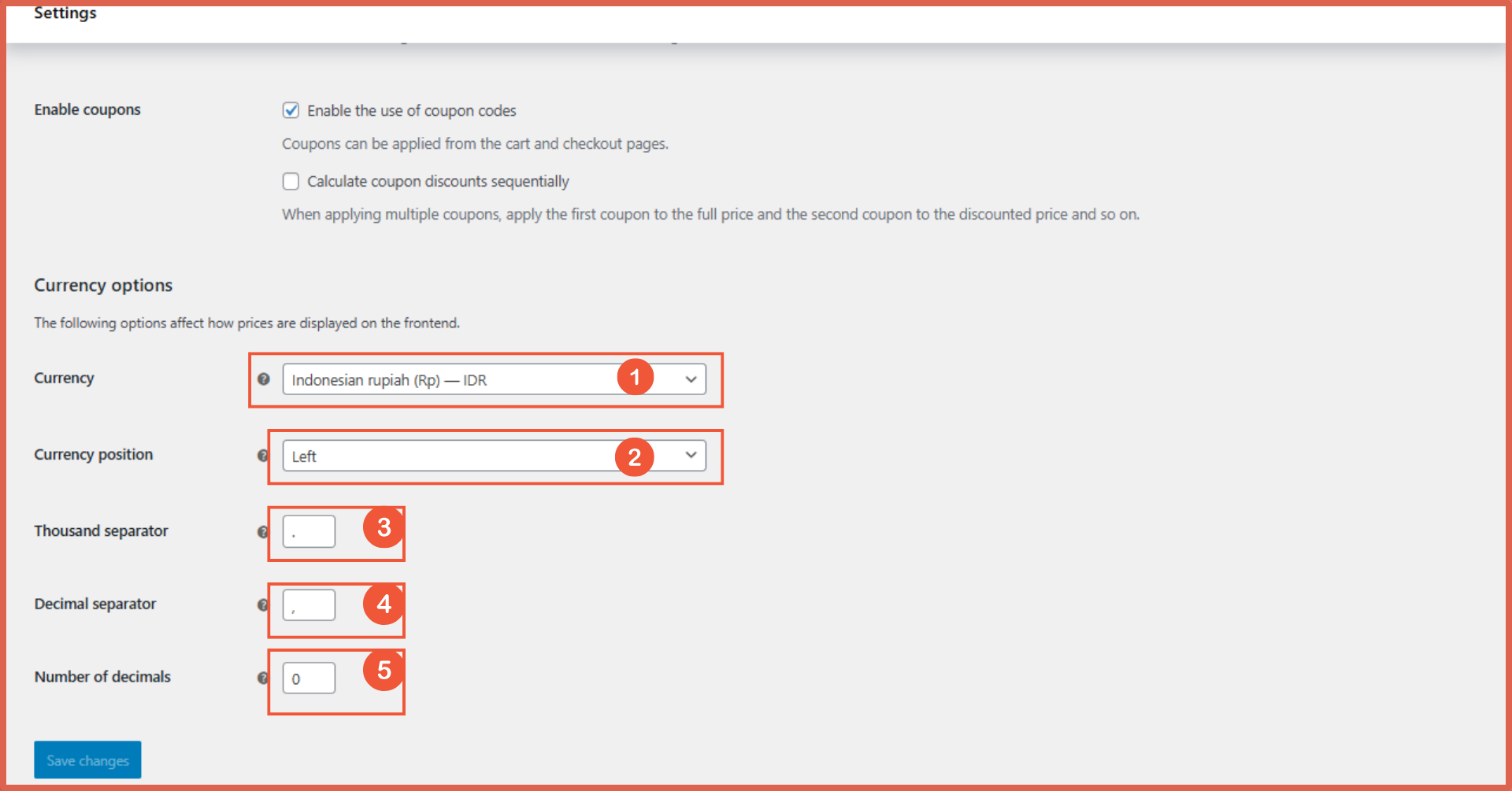 cara mengganti mata uang di WooCommerce