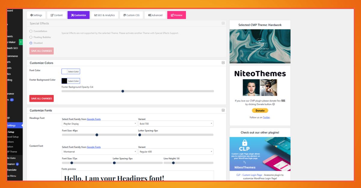 8 Best WordPress Maintenance Plugins in 2026 23 CMP plugin dashboard view