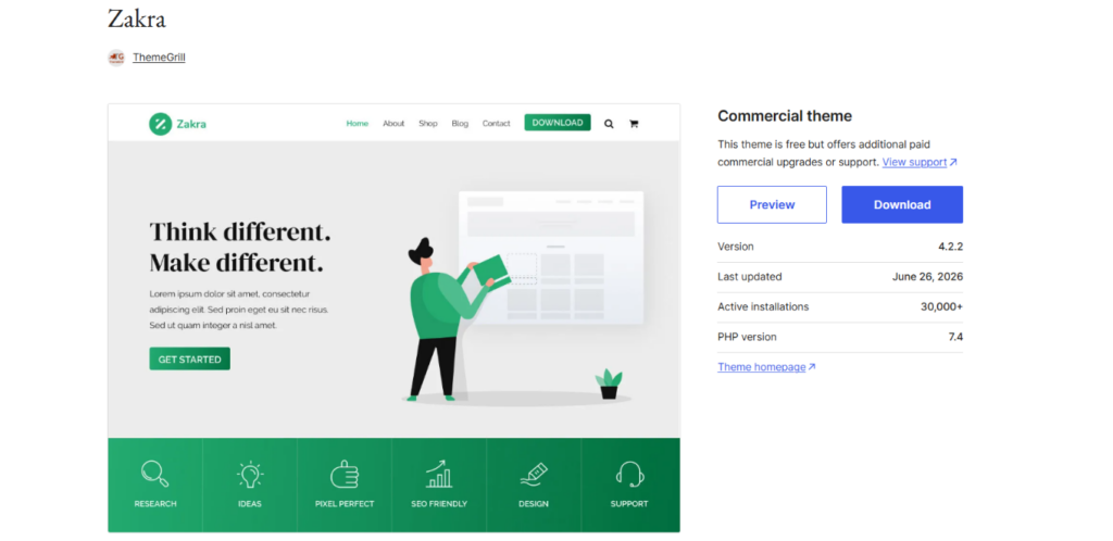 33 Tema WordPress Gratis & Terbaik di Tahun 2026 5 Tema WordPress gratis terbaik Zakra