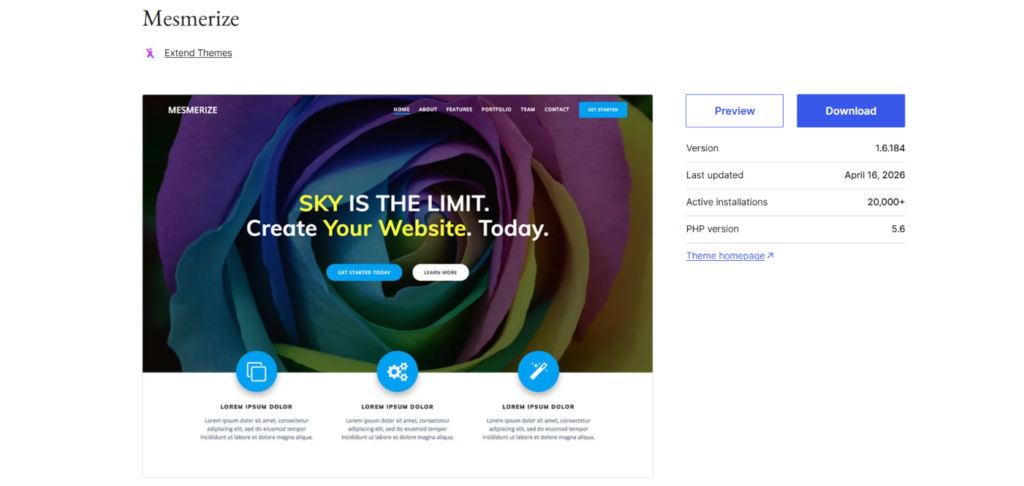 33 Best Free WordPress Themes in 2026 for Business 8 Best Free WordPress Themes - Mesmerize