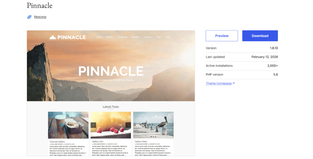 33 Best Free WordPress Themes in 2026 for Business 16 Best Free WordPress Themes - Pinnacle