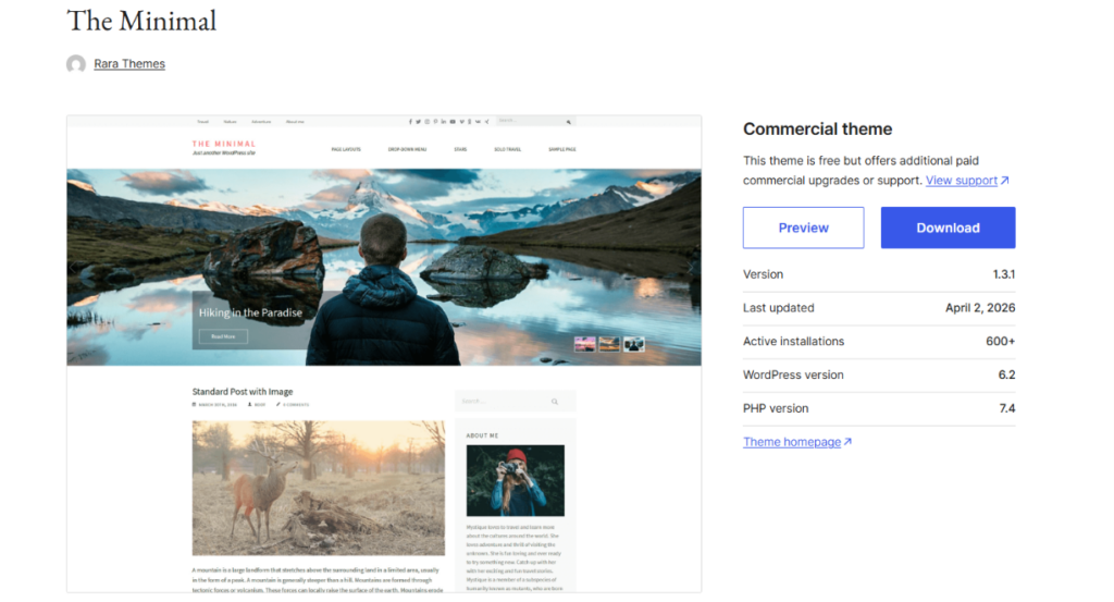 33 Best Free WordPress Themes in 2026 for Business 17 Best Free WordPress Themes - The Minimal