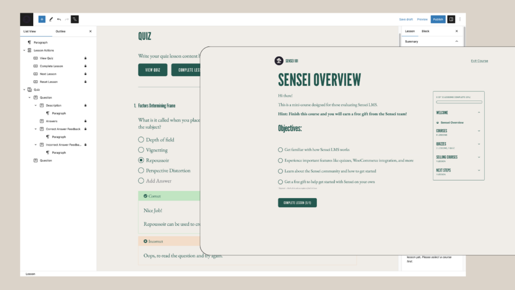 9 Best WordPress LMS Plugins Recommendations 6 Sensei LMS plugin for wordpress