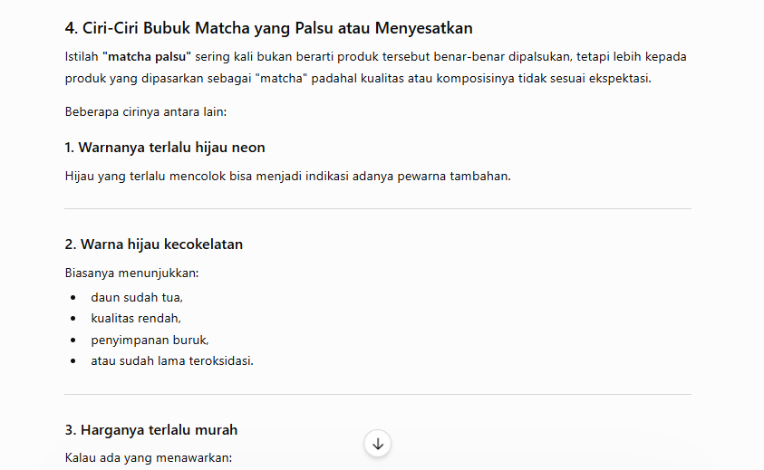 bubuk matcha palsu ciri cirinya